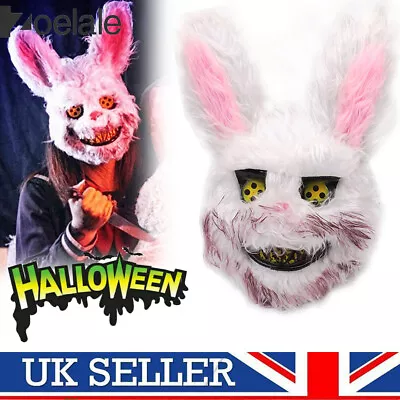 Bunny Rabbit Bloody Creepy Scary Mask Halloween Horror Killer Fancy Dress Mask • £7.90