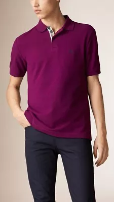 $385 Vintage Burberry Oxford Deep Purple T-shirt Size S | Check Description Rare • $55