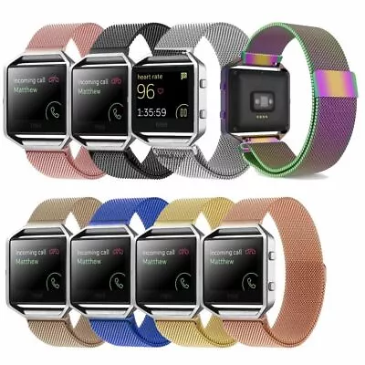 $14.92 • Buy Milanese Magnetic Wrist Band Bracelet Strap + Metal Frame For Fitbit Blaze Watch