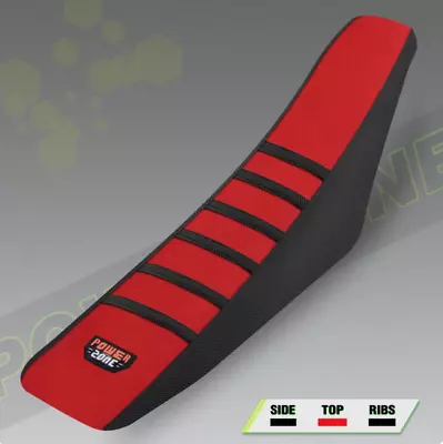 Powerzone Dirt Bike Seat Cover Pit Bike Universal Ribbed Seat Cover Black Red • $47.99