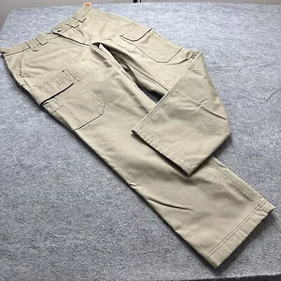 Duluth Trading Fire Hose Lined Cargo Pants Men 36 X 32 Khaki Beige Insulated • $44.99