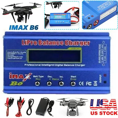 $32.25 • Buy For IMAX B6 80W Digital LCD RC Lipo LiFe NiMh NiCD Battery Balance Charger NEW