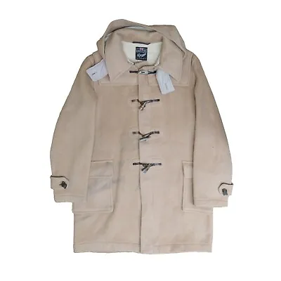 Vintage Gloverall Wool Duffle Coat Jacket Size 46 Beige Made England • $120