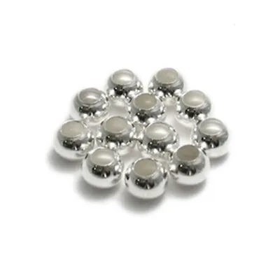 925 Sterling Silver BIG HOLE SPACER BEADS 7MM Package Of 12 • $16.99