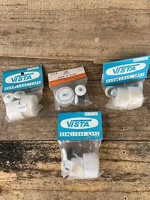 Lot Of 4 White Bar Tape Kits With Compression Plugs- Road Bike Muscle- Vista JB • $20