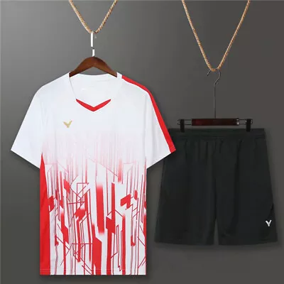 VICTOR Adult Kid Sports Suit Tennis Table Badminton Clothes Set T Shirts+shorts • $32