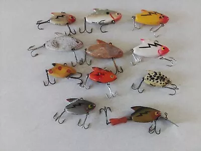 Vintage Heddon Sonic & Super-Sonic Fishing Lures Lot Of 11 Marked & Unmarked • $59.99