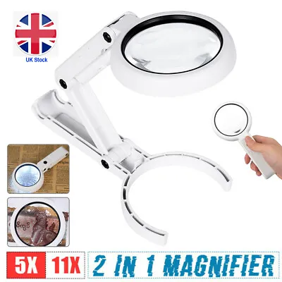 £11.08 • Buy Magnifier Glass LED Desk Lamp Foldable Light Stand Clamp Beauty Magnifying UK