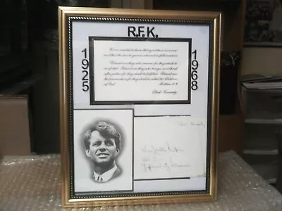 R.f.k. Requiem Black Bordered Mass Card Original Framed Historical Display • $19.99