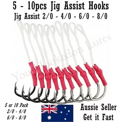 Micro Jig Hooks Jigging Metal Fishing Lures Assist Slow Inchiku Jigs Octo 5-20pc • $7.95