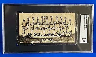 1913 Fatima T200 Brooklyn Nationals Team Baseball Card Casey Stengel SGC 1 • $300