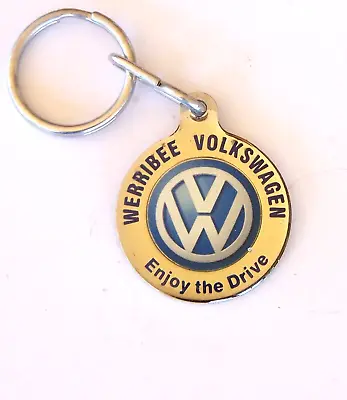 Vintage Werribee Volkswagen Vic Vw Logo Car Dealership Dealer Key Chain Keyring • $10.44