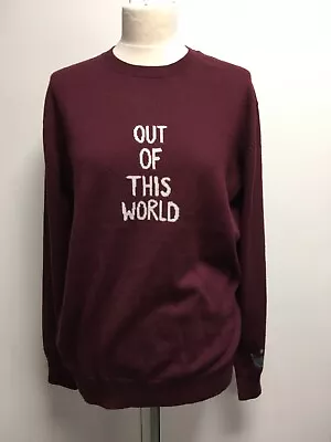 NEW Markus Lupfer Out Of This World Wool Natalie Jumper Burgundy L • $99.77