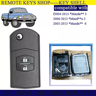 Replacement Remote Flip Car Key Shell Case Fob For Mazda 3 5 6 2004-2013 2Button • $11.79