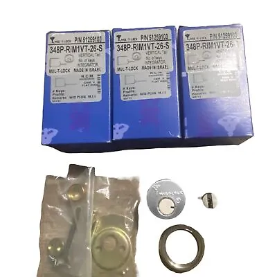 Mul-T-Lock Lot Of 4 - Rim Cylinders 348P Uncoded Silver 26 • $89.93