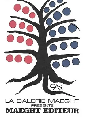 Alexander Calder Litho:   Tree  With Red  & Blue Fruits    Pristine. Free Shpg. • $95