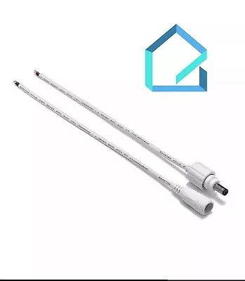  5.5x2.1mm DC Male AND Female Jack Waterproof Ip68 Connector Cable White • £2.95