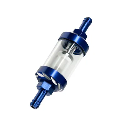 $7.09 • Buy Blue Universal Reusable Washable 5/16  8mm Inline Gas Fuel Filter Motorcycle