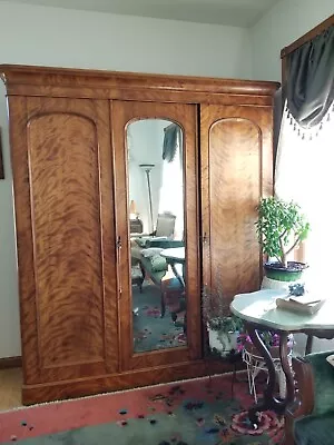 Antique Civil War Tiger Maple Bedroom Dresser Set With Armoire • $4500