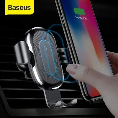 $24.99 • Buy Baseus 10W Qi Wireless Car Charger Mount Gravity Phone Holder For IPhone Samsung