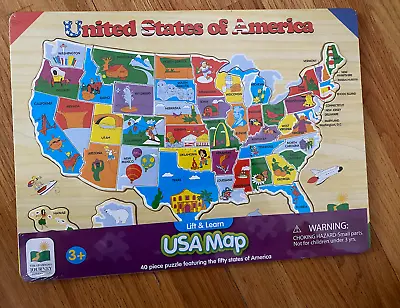 $7.99 • Buy USA Wooden Map Puzzle