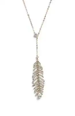Nadri 301318 Feather Lariat Necklace In Gold • $80.75