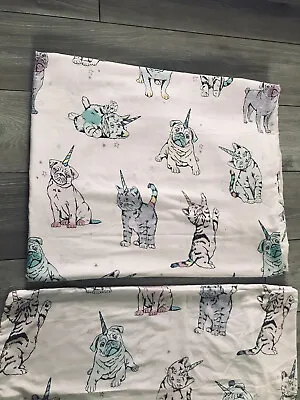 £7.50 • Buy Cats  Pugs Unicorns Lilac Reversible Single Or Double Duvet Cover