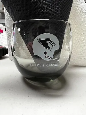 Vintage NFL St. Louis Cardinals Football Smoked Glass 1970s Whiskey Bar Arizona • $9.99