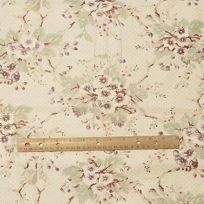 Vintage Laura Ashley Floral Chintz Fabric Muted Cotton BTY • $25.20