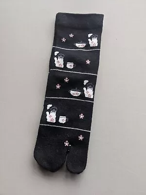 Tabi Split Toe Cotton Crew Socks - Flip Flops - Japanese 🎅 FREE UK P&P For 5 • £6.40