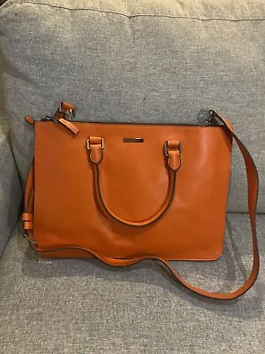 Michael Kors Large Orange Leather Crossbody Purse • $175