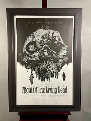 NIGHT OF THE LIVING DEAD - Gregorz  Gabz  Domaradzki (2011) B&W GID Screen Print • $249.95