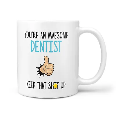 £9.95 • Buy Awesome Dentist Gift Mug - Thank You Presents For Dentists, Dental Nurse Gifts
