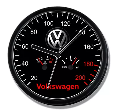 Volkswagen Speedometer Car Enthusiastic Clock NEW • $23.49