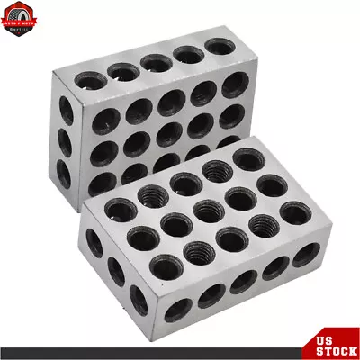 1-2-3 Blocks 23 Holes .0002  Machinist 123 Jig 1 Matched Pair High Precision US • $18.38