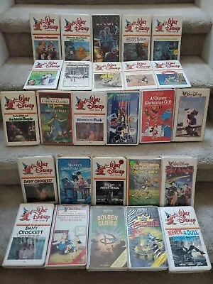 Lot 26 Original Vintage Disney VHS Video Tapes Movies Classics Very Rare 1st Ed • $209