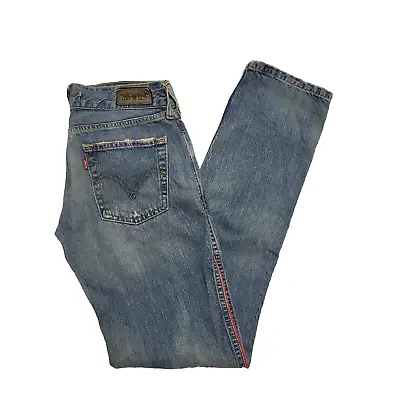 Levi's Patty Anne Light Blue Square Cut Denim Jeans Uk Women's 14 W32 L33 K733 • £39.99