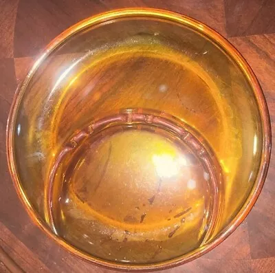 Big/Large Orange Glass Round Ashtray Maybe Viking 9 1/2 Inches Cigar • $20