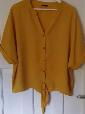 M &co Blouse Size 20 Mustard Colour   See Pics For Measurements  • £3