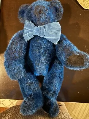 Vermont Teddy Bear Company Blue Jointed Bear With Bow Blue Without You • $25