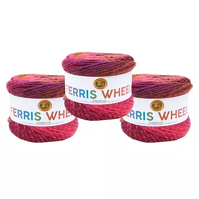 (3 Pack) Lion Brand Yarn 217-611K Ferris Wheel Yarn Pink Marmalade • $13.97