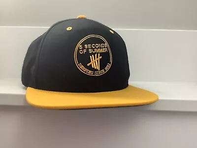 5 Seconds Of Summer Snapback Baseball Cap Hat In Black Flat Brim • $14.99