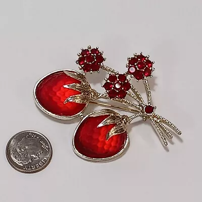 Vintage Sarah Coventry Brooch Pin From The Strawberry Festival Series Of Jewelry • $15