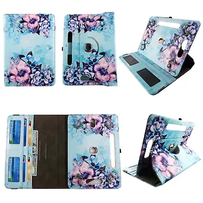 Case 8 Inch Universal Tablet Folio Stand Rotating Cover Card Cash Slots Leather • $12.75