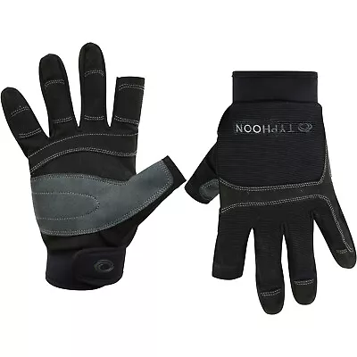 Typhoon Colwyn Full Finger Sailing Gloves 2023 - Black 310260 • £22.95