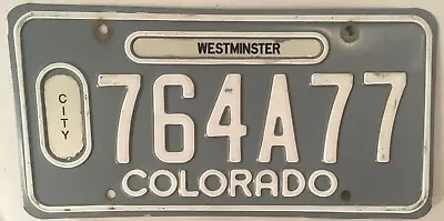 CITY MUNICIPAL GOVERNMENT POLICE License Plate Officer Sheriff Westminster CO • $59.95