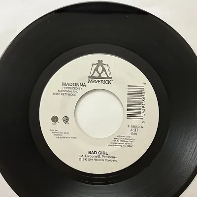 Madonna Bad Girl / Fever 7  45rpm Vinyl NM • $15.99