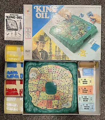 Vintage 1974 🤴 King Oil 🤴 Milton Bradley USA Board Game NEAR COMPLETE #4410 • £72.27