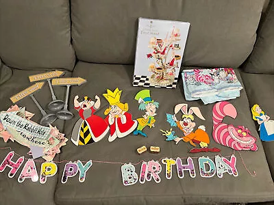 Alice In Wonderland Party Decorations Lot Mad Hatter Party First Birthday • $199