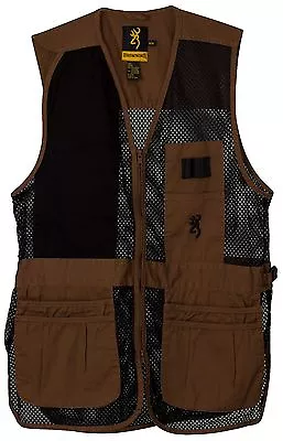 Browning Trapper Creek Mesh Shooting Vest Clay/Black 3050266803 Size - L • $54.99